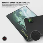 Cybeart | Lord of The Rings Gaming Desk Mat (XXL - 900x400x4mm) | Waterproof, Never Slip Base, Stitched Edges, Esports Grade - Image 8