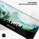 Cybeart | Lord of The Rings Gaming Desk Mat (XXL - 900x400x4mm) | Waterproof, Never Slip Base, Stitched Edges, Esports Grade - Image 4