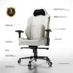 CYBEART | Lunar-NEO Series Gaming / Office Chair | 4D Armrest, NeoTek™ Leatherette, AeroMag™ Neck & Lumbar Pillow, Recline & Tilt - Image 2
