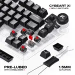 CYBEART | Nighthawk 75 Lite - 75% TKL Wired RGB Mechanical Keyboard | MKXI Switches | 5-Layer Gasket | Hot-Swappable (Black) - Image 9