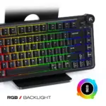 CYBEART | Nighthawk 75 Lite - 75% TKL Wired RGB Mechanical Keyboard | MKXI Switches | 5-Layer Gasket | Hot-Swappable (Black) - Image 5