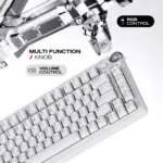 CYBEART | Nighthawk 75 - TKL Wireless RGB Mechanical Keyboard | MKII Pre-Lubed Switches | 4000 mAh Battery | 5-Layer Gasket | Hot-Swappable | Tri-Mode (White) - Image 10