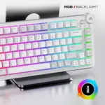 CYBEART | Nighthawk 75 - TKL Wireless RGB Mechanical Keyboard | MKII Pre-Lubed Switches | 4000 mAh Battery | 5-Layer Gasket | Hot-Swappable | Tri-Mode (White) - Image 5