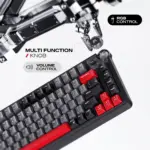 CYBEART | Nighthawk 75 - TKL Wireless RGB Mechanical Keyboard | MKII Pre-Lubed Switches | 4000 mAh Battery | 5-Layer Gasket | Hot-Swappable | Tri-Mode (Signature Edition) - Image 11