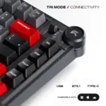 CYBEART | Nighthawk 75 - TKL Wireless RGB Mechanical Keyboard | MKII Pre-Lubed Switches | 4000 mAh Battery | 5-Layer Gasket | Hot-Swappable | Tri-Mode (Signature Edition) - Image 8