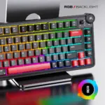 CYBEART | Nighthawk 75 - TKL Wireless RGB Mechanical Keyboard | MKII Pre-Lubed Switches | 4000 mAh Battery | 5-Layer Gasket | Hot-Swappable | Tri-Mode (Signature Edition) - Image 6