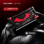 CYBEART | Nighthawk 75 The Batman - TKL Wireless RGB Mechanical Keyboard | MKII Pre-Lubed Switches | 4000 mAh Battery | 5-Layer Gasket | Hot-Swappable | Tri-Mode - Image 2