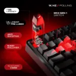 CYBEART | Nighthawk 75 The Batman - TKL Wireless RGB Mechanical Keyboard | MKII Pre-Lubed Switches | 4000 mAh Battery | 5-Layer Gasket | Hot-Swappable | Tri-Mode - Image 9