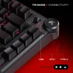 CYBEART | Nighthawk 75 The Batman - TKL Wireless RGB Mechanical Keyboard | MKII Pre-Lubed Switches | 4000 mAh Battery | 5-Layer Gasket | Hot-Swappable | Tri-Mode - Image 8