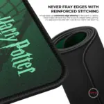 Cybeart | Slytherin Gaming Desk Mat (XXL - 900x400x4mm) | Waterproof, Never Slip Base, Stitched Edges, Esports Grade - Image 5