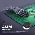 Cybeart | Slytherin Gaming Desk Mat (XXL - 900x400x4mm) | Waterproof, Never Slip Base, Stitched Edges, Esports Grade - Image 4