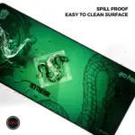 Cybeart | Slytherin Gaming Desk Mat (XXL - 900x400x4mm) | Waterproof, Never Slip Base, Stitched Edges, Esports Grade - Image 3