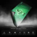 Cybeart | Slytherin Gaming Desk Mat (XXL - 900x400x4mm) | Waterproof, Never Slip Base, Stitched Edges, Esports Grade - Image 2