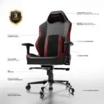 CYBEART | Stealth - NEO Series Gaming / Office Chair | 4D Armrest, NeoTek™ Leatherette, AeroMag™ Neck & Lumbar Pillow, Recline & Tilt - Image 2