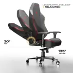 CYBEART | Stealth - NEO Series Gaming / Office Chair | 4D Armrest, NeoTek™ Leatherette, AeroMag™ Neck & Lumbar Pillow, Recline & Tilt - Image 6