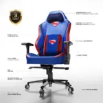 CYBEART | Superman -  NEO Series Gaming / Office Chair | 4D Armrest, NeoTek™ Leatherette, AeroMag™ Neck & Lumbar Pillow, Recline & Tilt - Image 2