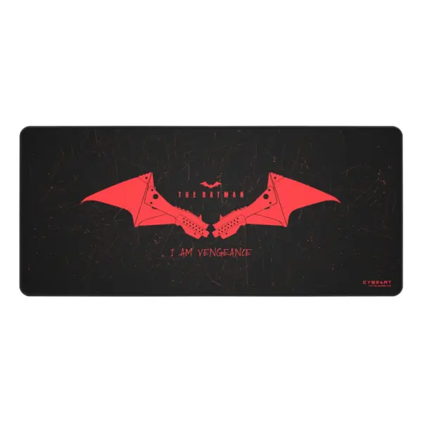Cybeart | The Batman Gaming Desk Mat (XXL - 900x400x4mm) | Waterproof, Never Slip Base, Stitched Edges, Esports Grade