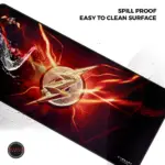Cybeart | The Flash Gaming Mouse Pad (Large - 450x400x4mm) | Waterproof, Never Slip Base, Stitched Edges, Esports Grade - Image 3