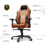 CYBEART | Vintage - NEO Series Gaming / Office Chair | 4D Armrest, NeoTek™ Leatherette, AeroMag™ Neck & Lumbar Pillow, Recline & Tilt - Image 3