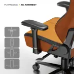 CYBEART | Vintage - NEO Series Gaming / Office Chair | 4D Armrest, NeoTek™ Leatherette, AeroMag™ Neck & Lumbar Pillow, Recline & Tilt - Image 9