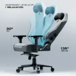 CYBEART | X11 Gray - APEX Series Gaming / Office Chair | 4D Lumbar, 4D Armrest, Endura™ Leatherette, AeroMag™ Pillow, Recline & Tilt - Image 8