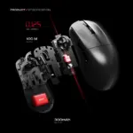CYBEART | Xeus 39g Ultra-light Wireless Gaming Mouse | True 8K Polling | 42,000 DPI | PAW 3950 Sensor | 100M TTC Optical Switches | 300mA Battery | Tri-Mode (Black) - Image 5