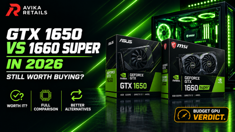 GTX 1650 vs GTX 1660 Super comparison banner 2026