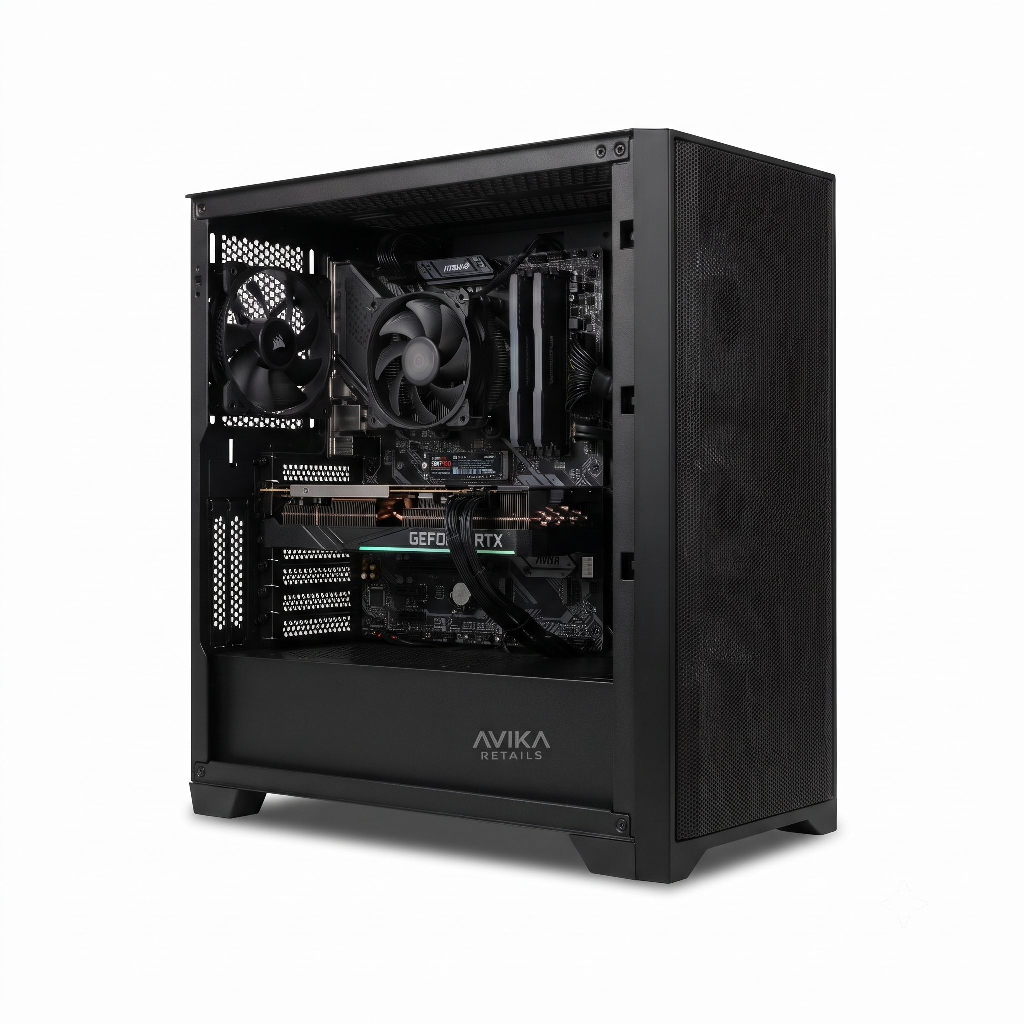 Gemini_Generated_Image_6taq0v6taq0v6taq AI PC NVIDIA RTX 5060 Ti 16GB , AMD Ryzen 5 5600 (AM4), B550m Motherboard, 64GB DDR4-3200 2x32GB RAM, 2 tb nvme gen4 ssd, 650w power supply, CPU cooler, Cabinet airflow mesh mid tower - Image 1
