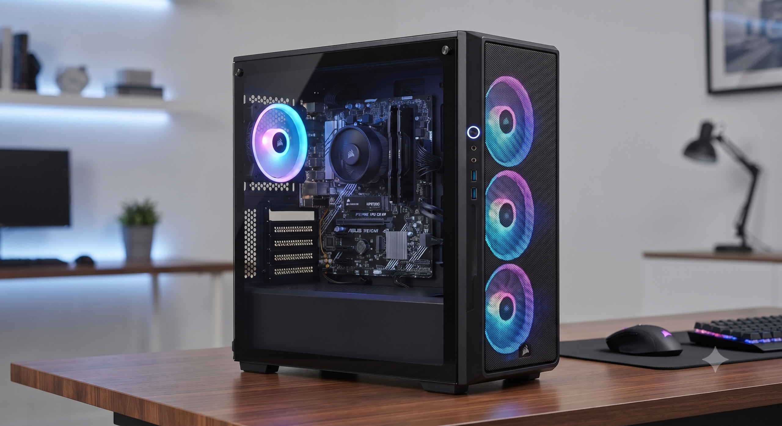 Gemini_Generated_Image_efuf83efuf83efuf Assembled Desktop Ultra 3 205 With Asus H810M Motherboard, 8GB DDR5 RAM Corsair, 500GB NVME SSD, 4 Fan Cabinet, 500W Power Supply - Image 1