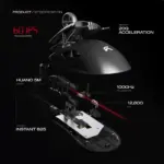 CYBEART | Ghost 49g Ultra-light Wired Gaming Mouse | 12,800 DPI | 1000Hz Polling | Huano Switches (5M Clicks) | PTFE Feet (Black) - Image 5