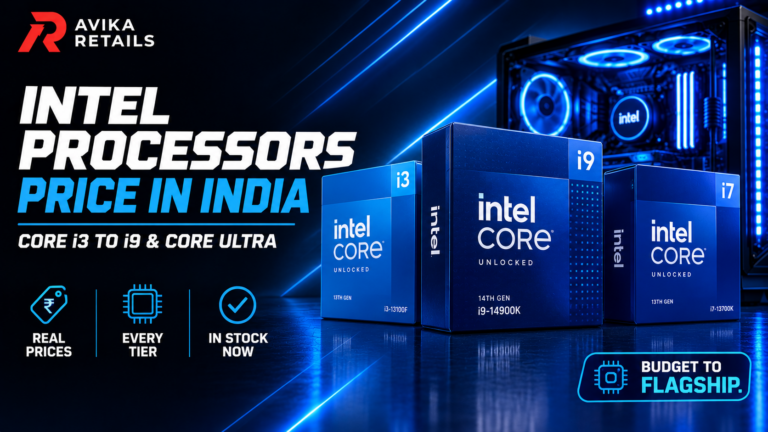 Intel processors price in India banner - Core i3 to i9 and Core Ultra