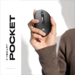 CYBEART | Pocket Wireless Ergonomic Mouse | Dual Mode (2.4 GHz + BT 5.1) | 2400 Adjustable DPI | Silent Switches (3M Clicks) | Connect 3 Devices - Mac & Windows | Compact Travel Design (Black) - Image 7