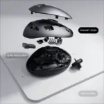 CYBEART | Pocket Wireless Ergonomic Mouse | Dual Mode (2.4 GHz + BT 5.1) | 2400 Adjustable DPI | Silent Switches (3M Clicks) | Connect 3 Devices - Mac & Windows | Compact Travel Design (Black) - Image 4