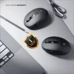 CYBEART | Pocket Wireless Ergonomic Mouse | Dual Mode (2.4 GHz + BT 5.1) | 2400 Adjustable DPI | Silent Switches (3M Clicks) | Connect 3 Devices - Mac & Windows | Compact Travel Design (Black) - Image 2