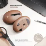 CYBEART | Pocket Wireless Ergonomic Mouse | Dual Mode (2.4 GHz + BT 5.1) | 2400 Adjustable DPI | Silent Switches (3M Clicks) | Connect 3 Devices - Mac & Windows | Compact Travel Design (Mocha Mousse) - Image 5