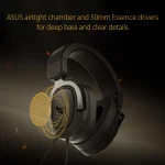 ASUS TUF Gaming H3 Gun Metal Wired Headset (Black, On the Ear) - Image 6