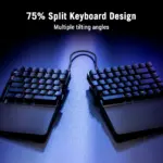 Asus ROG Falcata Gaming Keyboard | 75% Split Gaming Keyboard with ergo tilt angle, HFX V2 Magnetic Switches, Rapid Trigger, Hall Sensor, Tri-Mode, 8K Polling Rate, 4-Layer Dampening, Wrist Rests, ABS Keycaps - Image 6