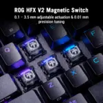 Asus ROG Falcata Gaming Keyboard | 75% Split Gaming Keyboard with ergo tilt angle, HFX V2 Magnetic Switches, Rapid Trigger, Hall Sensor, Tri-Mode, 8K Polling Rate, 4-Layer Dampening, Wrist Rests, ABS Keycaps - Image 2