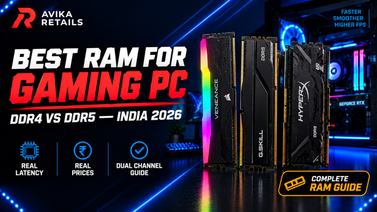 Best RAM for gaming PC India 2026 DDR4 vs DDR5 comparison banner