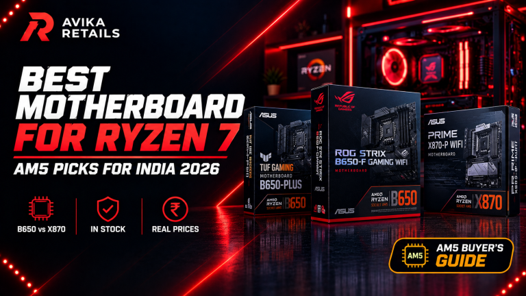 Best motherboard for Ryzen 7 9700X and 9800X3D India 2026 banner