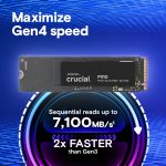 Crucial P310 1TB PCIe Gen4 2280 NVMe M.2 SSD with heatsink [No Box] - Image 6
