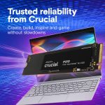 Crucial P310 1TB PCIe Gen4 2280 NVMe M.2 SSD with heatsink [No Box] - Image 2