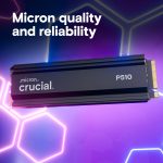Crucial P510 2TB PCIe Gen5 NVMe 2280 M.2 SSD with heatsink [Without Box] - Image 3