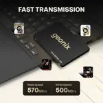 Geonix Supersonic SATA 2.5" 256GB Internal SSD | SATA III Internal SSD, 6Gb/s Solid State Drive, Up to 570MB/s Read & 500MB/s Write Speed, SSD for PC & Laptop, 5-Year Warranty - Image 6