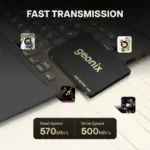 Geonix Supersonic SATA 2.5" 512GB Internal SSD | With SATA III Interface, 6Gb/s | Read/Write Speed Upto - 570/500 MB/s | Quad Channel Controller Compatible with PC and Laptop | 5 Years Warranty - Image 5
