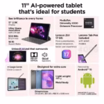 Lenovo Idea Tab 27.94 cms (11) 8 GB 256 GB 5G with Pen | 5G + Wi-Fi|11 Inch,2.5K Display, 500 Nits Brightness|8GB RAM + 256GB ROM(Expandable Up to 2 TB)|Mediatek Dimensity 6300|Android 15|4-Speakers with Dolby Atmos - Image 8