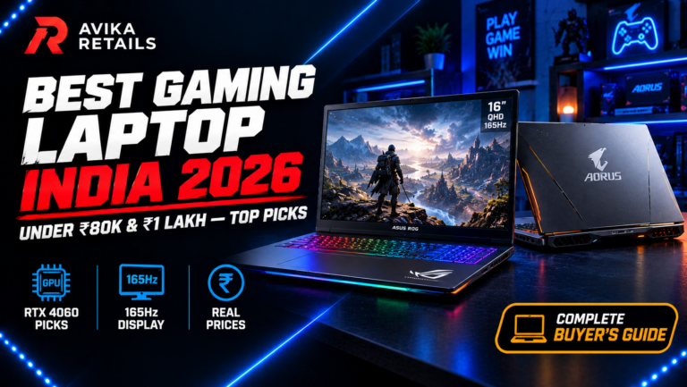 Best gaming laptop India 2026 buyer's guide under 80000 and 1 lakh banner