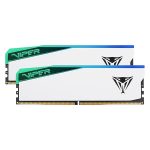 Patriot Viper Elite 5 RGB DDR5 32GB (2X16GB) 6000 MHz CL30 RAM DIMM Module (White)