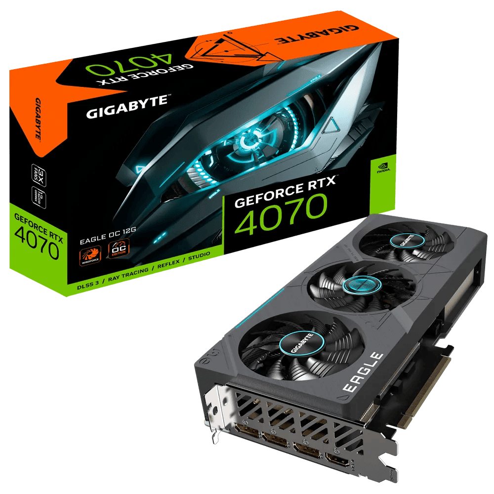 Gigabyte GeForce RTX 4070 Eagle OC 12G Graphics Card – 12GB GDDR6X | Triple-Fan, DLSS 3