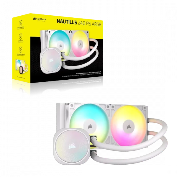 Corsair Nautilus 240 RS ARGB Liquid CPU Cooler White 04 e1754659997596